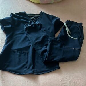Fabletics Navy Blue scrub set